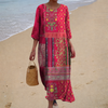 Abito Agaath con stampa ornamentale in fucsia