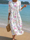 Abito casual da donna con stampa floreale