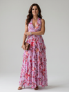 Nori™ Abito Maxy a Fiori con Scollo Halter e Corpino Arricciato