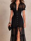 Gillian | Abito Maxi Elegante con Dettagli in Pizzo