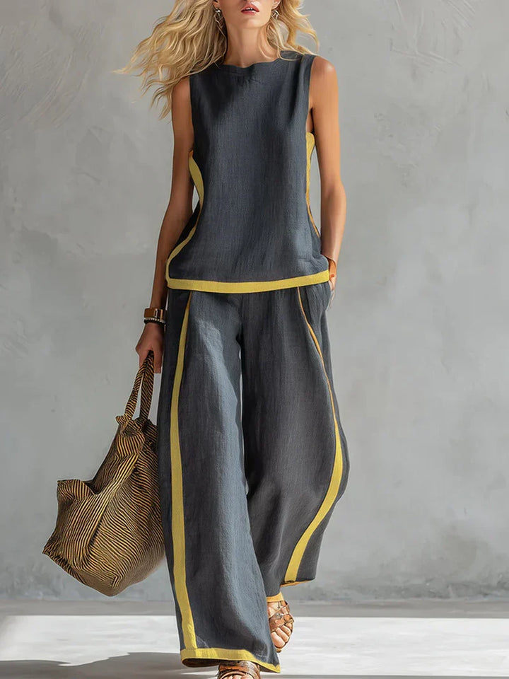Evelyn | Completo a Due Pezzi con Bordo a Contrasto