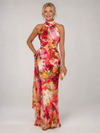 Elisabetta™ Abito Maxi a Stampa Floreale con Scollo Halter