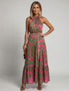 Rowen™ Abito Midi Drappeggiato con Collo All'Americana