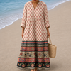 Koosje lungo vestito con bordo decorativo