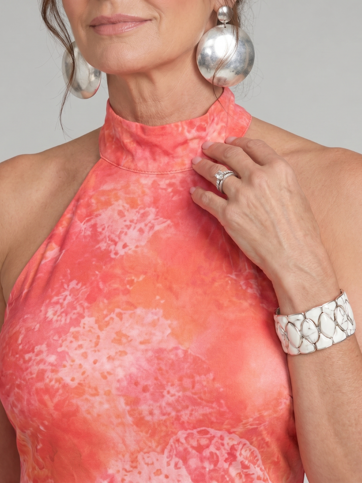 Coraline™ Abito Maxi con Scollo Halter e Stampa