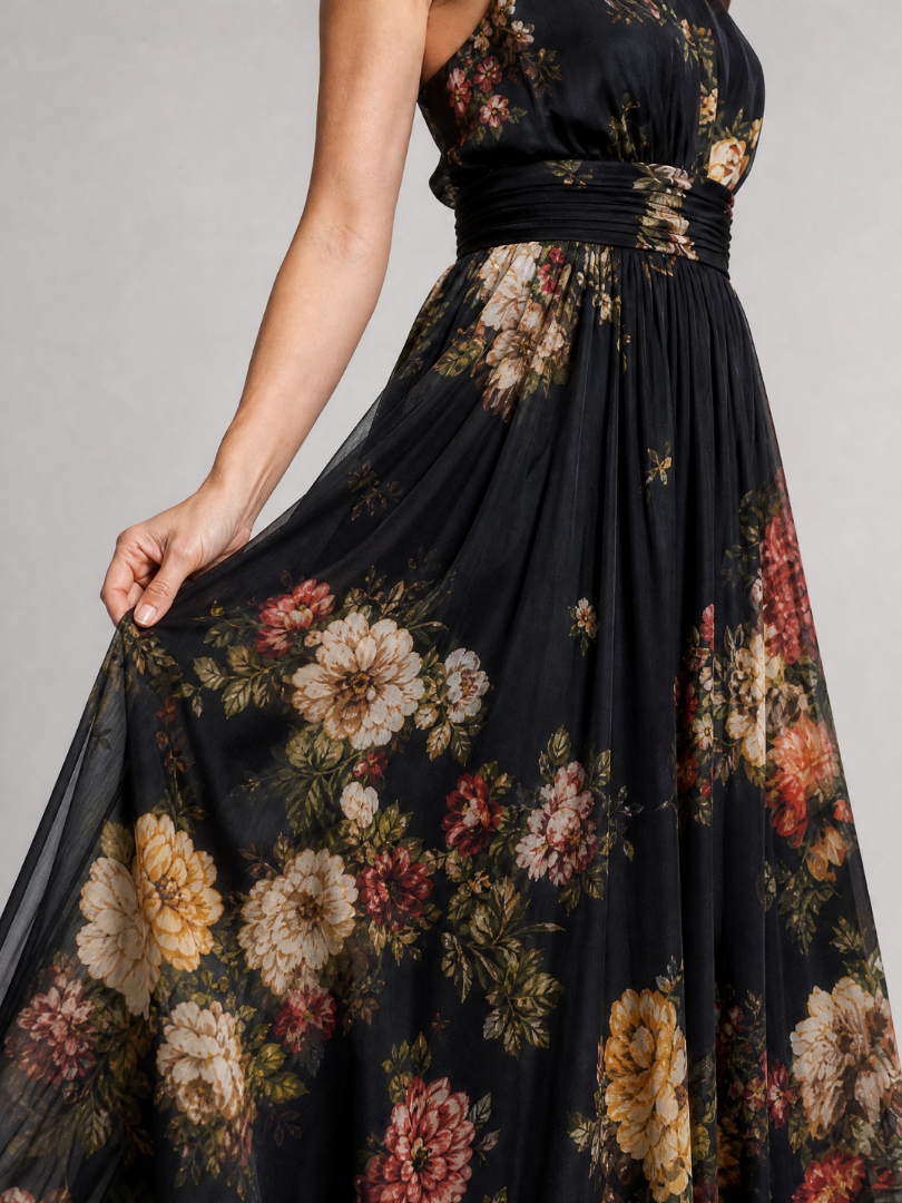 Sior™ Abito Midi con Scollo a Halter Floreale