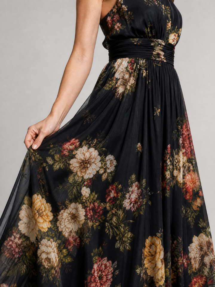 Sior™ Abito Midi con Scollo a Halter Floreale