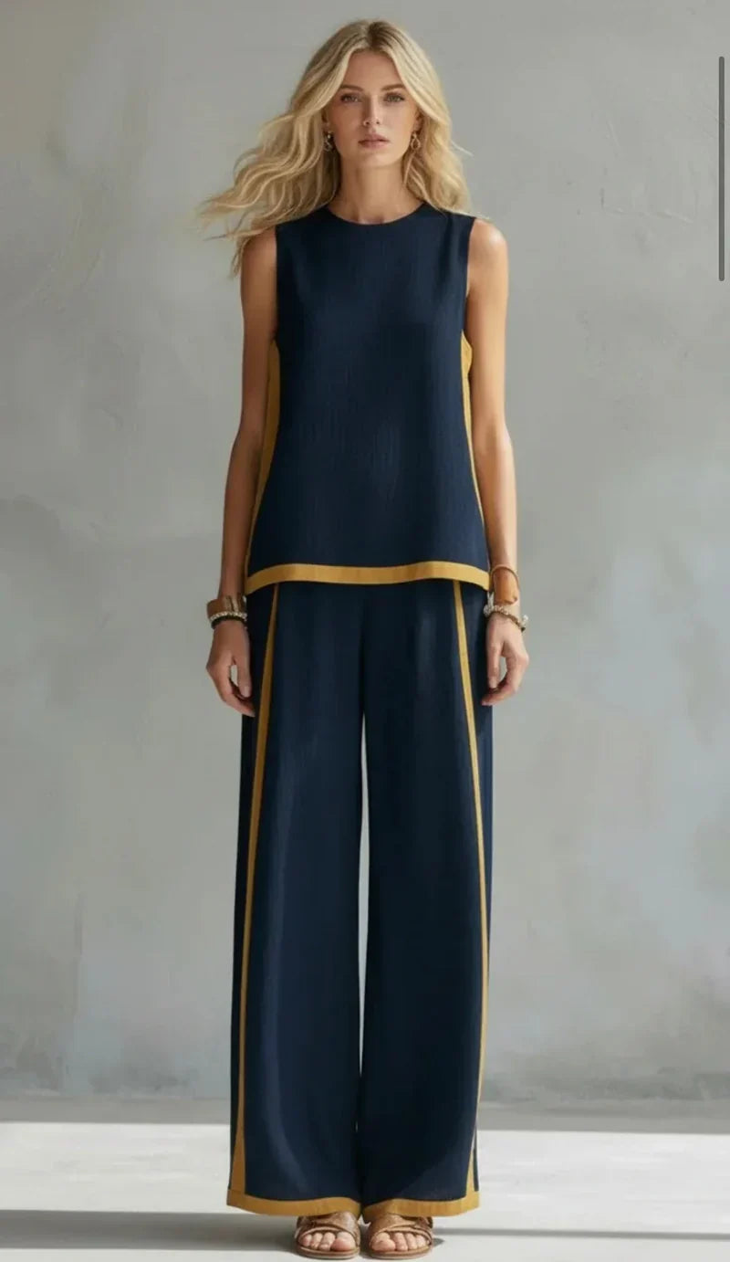 Evelyn | Completo a Due Pezzi con Bordo a Contrasto