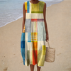 Abito senza maniche Edda con pannelli patchwork