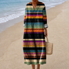 Kea lungo vestito con strisce colorate