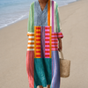Abito Mieneke con stampa patchwork a righe