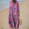 Abito Nelly con stampa floreale in fucsia e blu