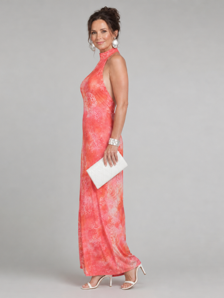 Coraline™ Abito Maxi con Scollo Halter e Stampa