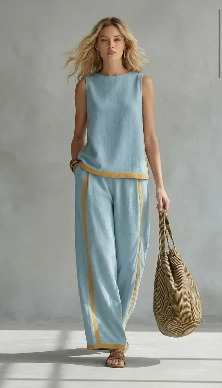 Evelyn | Completo a Due Pezzi con Bordo a Contrasto