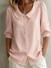 Amelia | Camicia a Collo Peter Pan a Righe Retro