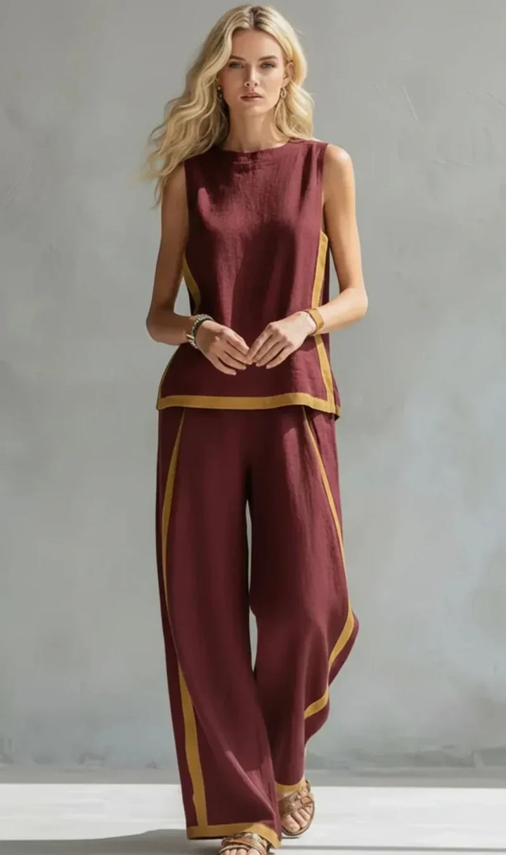 Evelyn | Completo a Due Pezzi con Bordo a Contrasto
