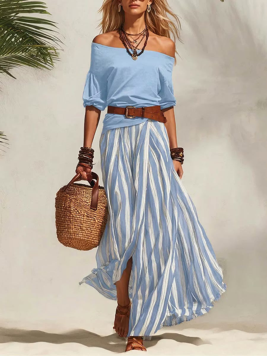 Avery | Completo in Cotone con Spalle Scoperte