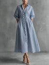 Claire | Abito Camicia a Righe con Volant