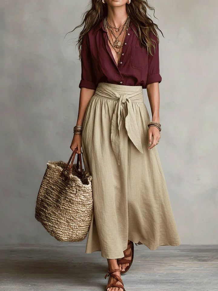 Martina | Abito Maxi Elegante e Fluido con Spallina Unica