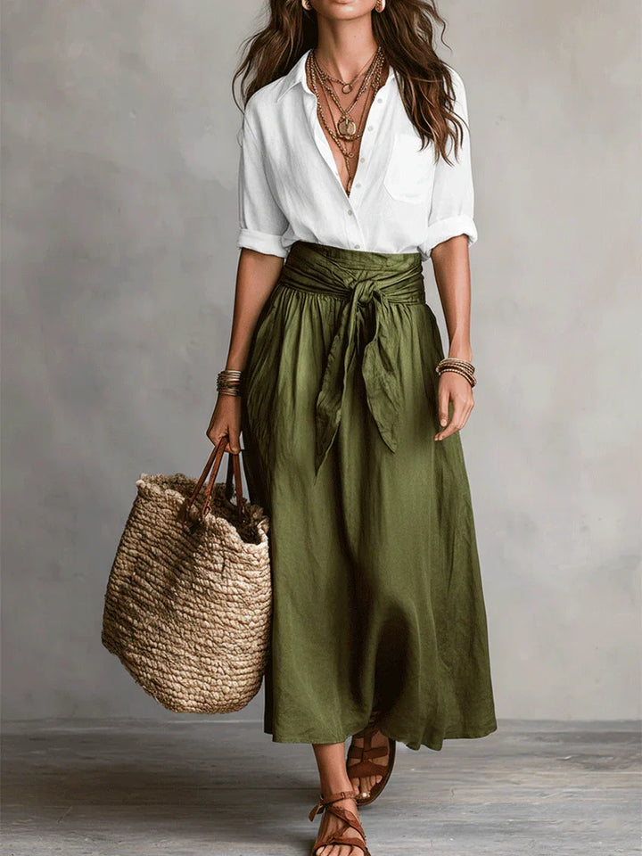 Martina | Abito Maxi Elegante e Fluido con Spallina Unica