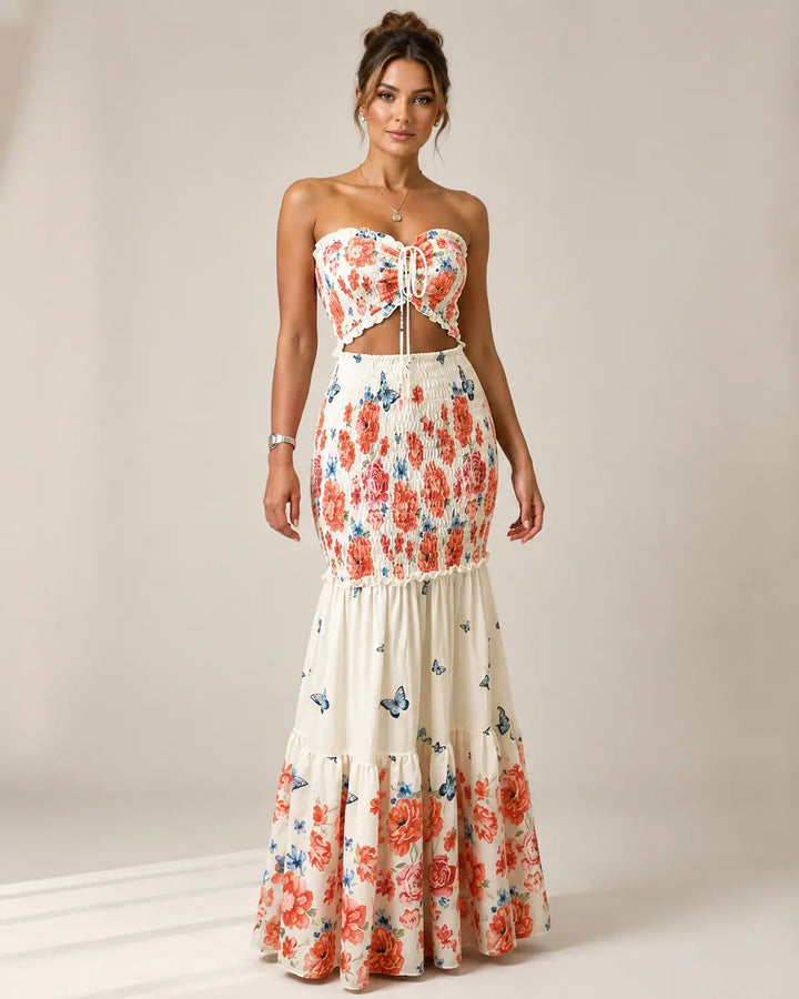 Alessia | Vestito Maxi Tropicale