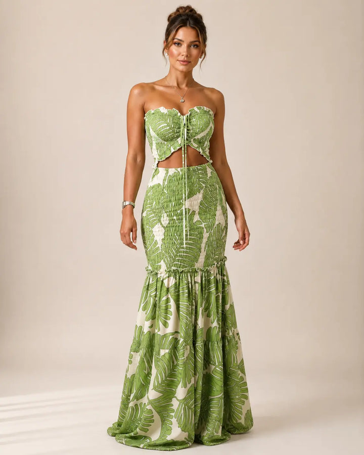 Alessia | Vestito Maxi Tropicale