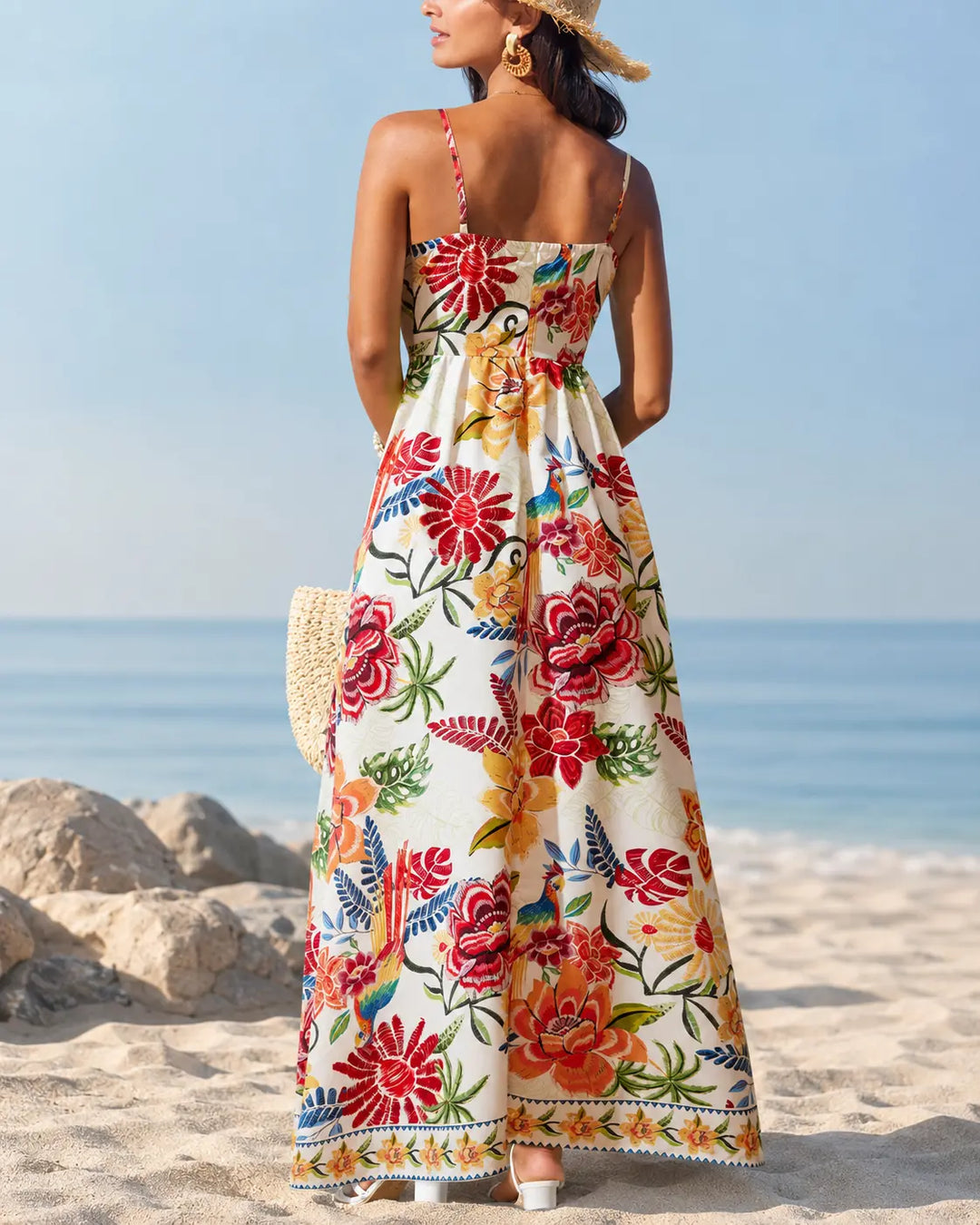 Marbella | Abito Maxi Tropical Bloom
