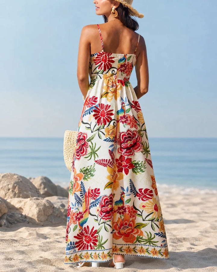 Marbella | Abito Maxi Tropical Bloom
