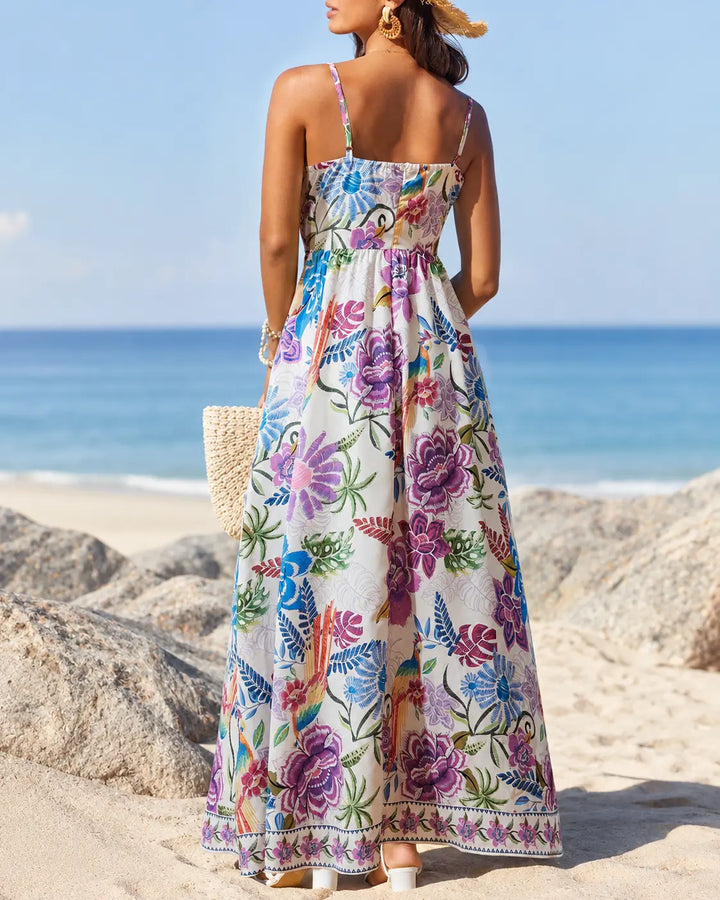 Marbella | Abito Maxi Tropical Bloom