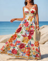 Marbella | Abito Maxi Tropical Bloom