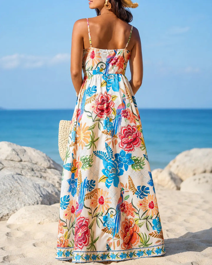 Marbella | Abito Maxi Tropical Bloom