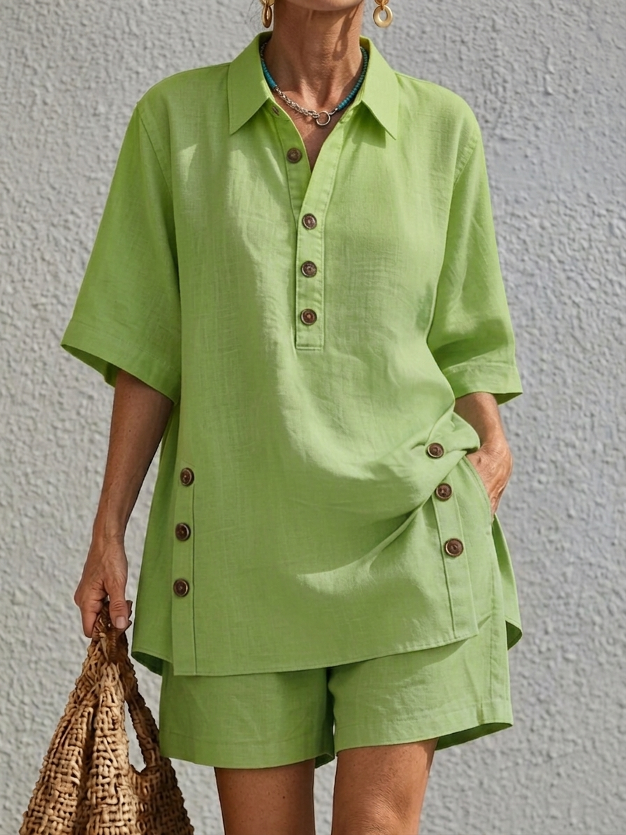 Charlotte | Set Due Pezzi in Lino Relaxed