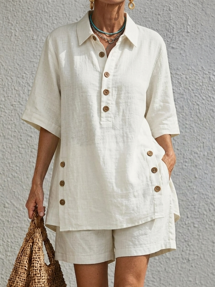 Charlotte | Set Due Pezzi in Lino Relaxed
