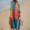 Etty vestito con strisce patchwork