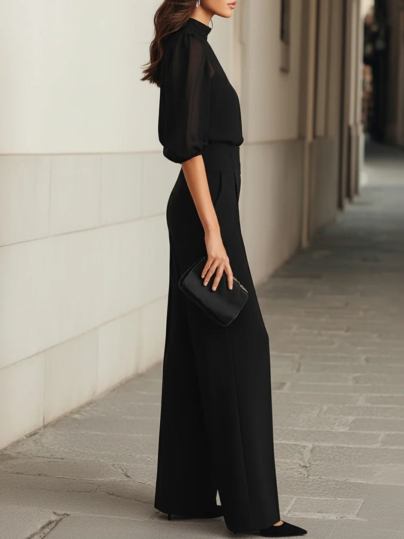Elena | Set Tre Pezzi in Chiffon Trasparente