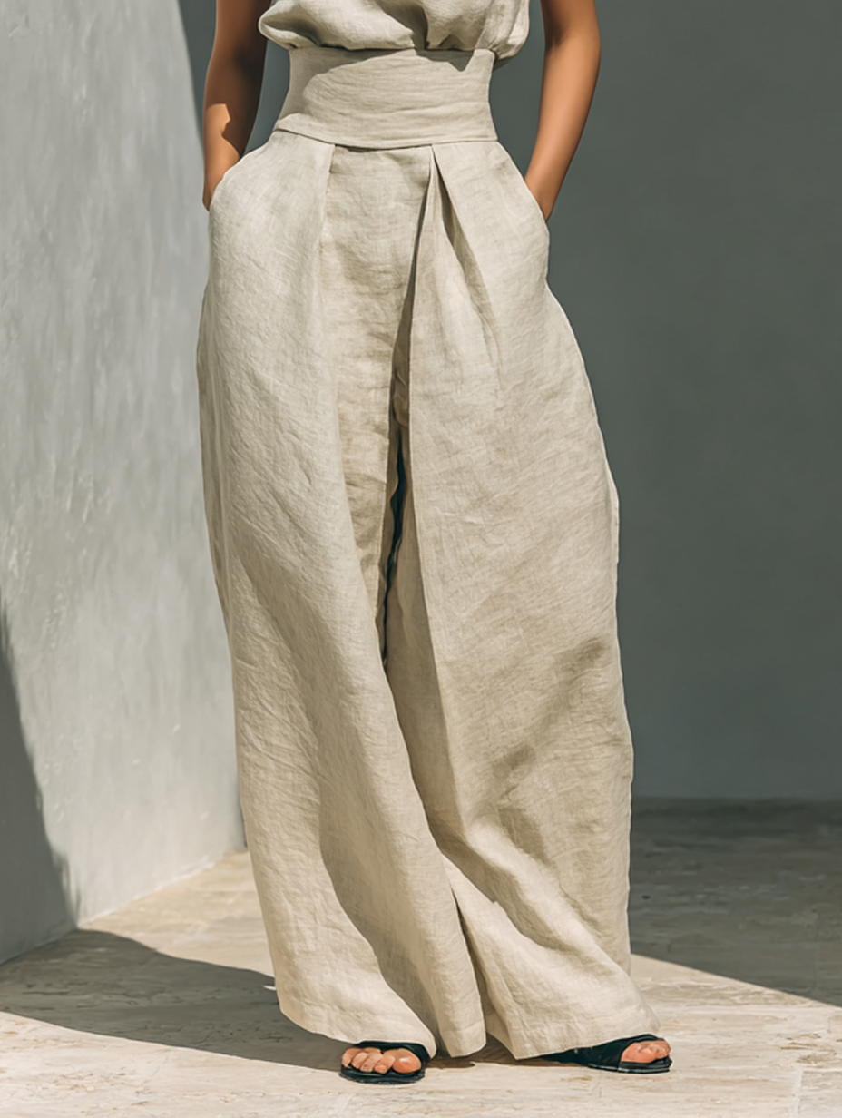 Iris | Set Due Pezzi Relaxed Senza Maniche a Gamba Larga