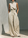 Iris | Set Due Pezzi Relaxed Senza Maniche a Gamba Larga