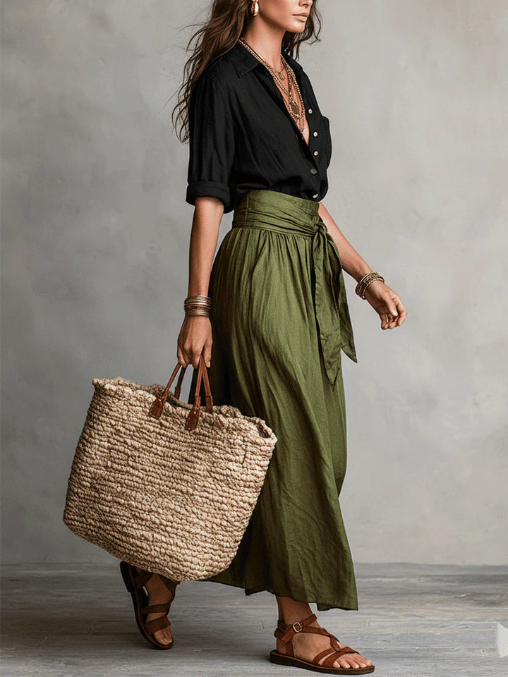 Martina | Abito Maxi Elegante e Fluido con Spallina Unica
