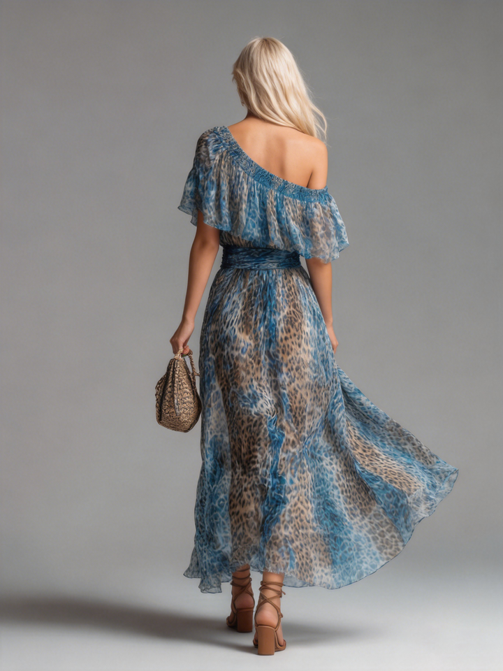 Larissa | Abito Maxi Fluttuante a Spalla Scoperta