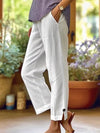 Brooke | Pantaloni dritti in cotone e lino