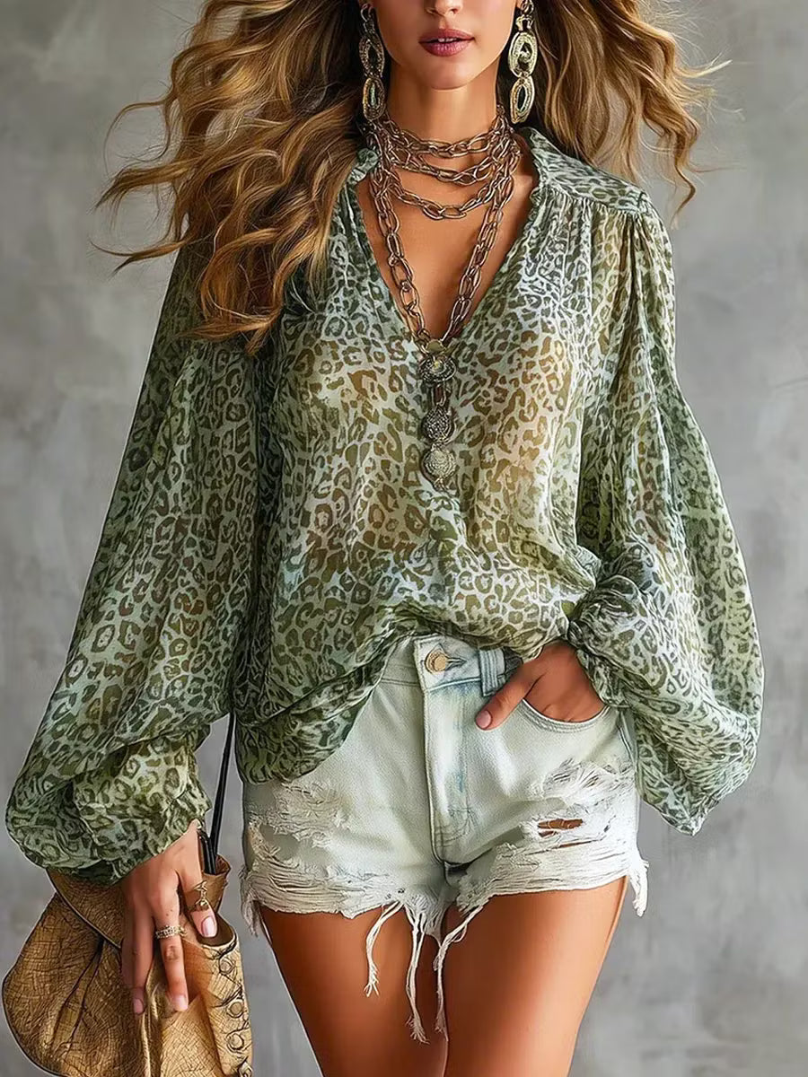 Riley | Maglietta Art Leopard Retro