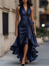 Scarlett | Abito Ruffle in Satin Halter