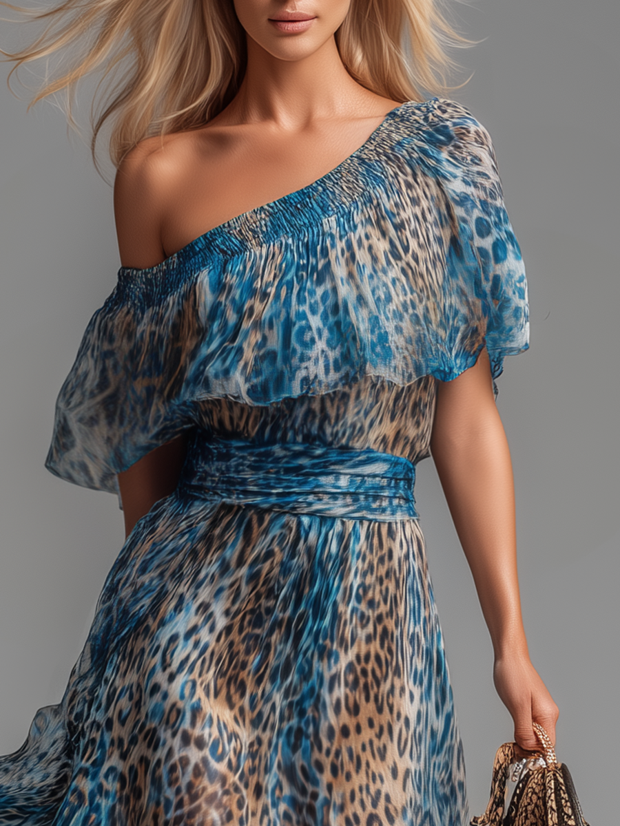 Larissa | Abito Maxi Fluttuante a Spalla Scoperta