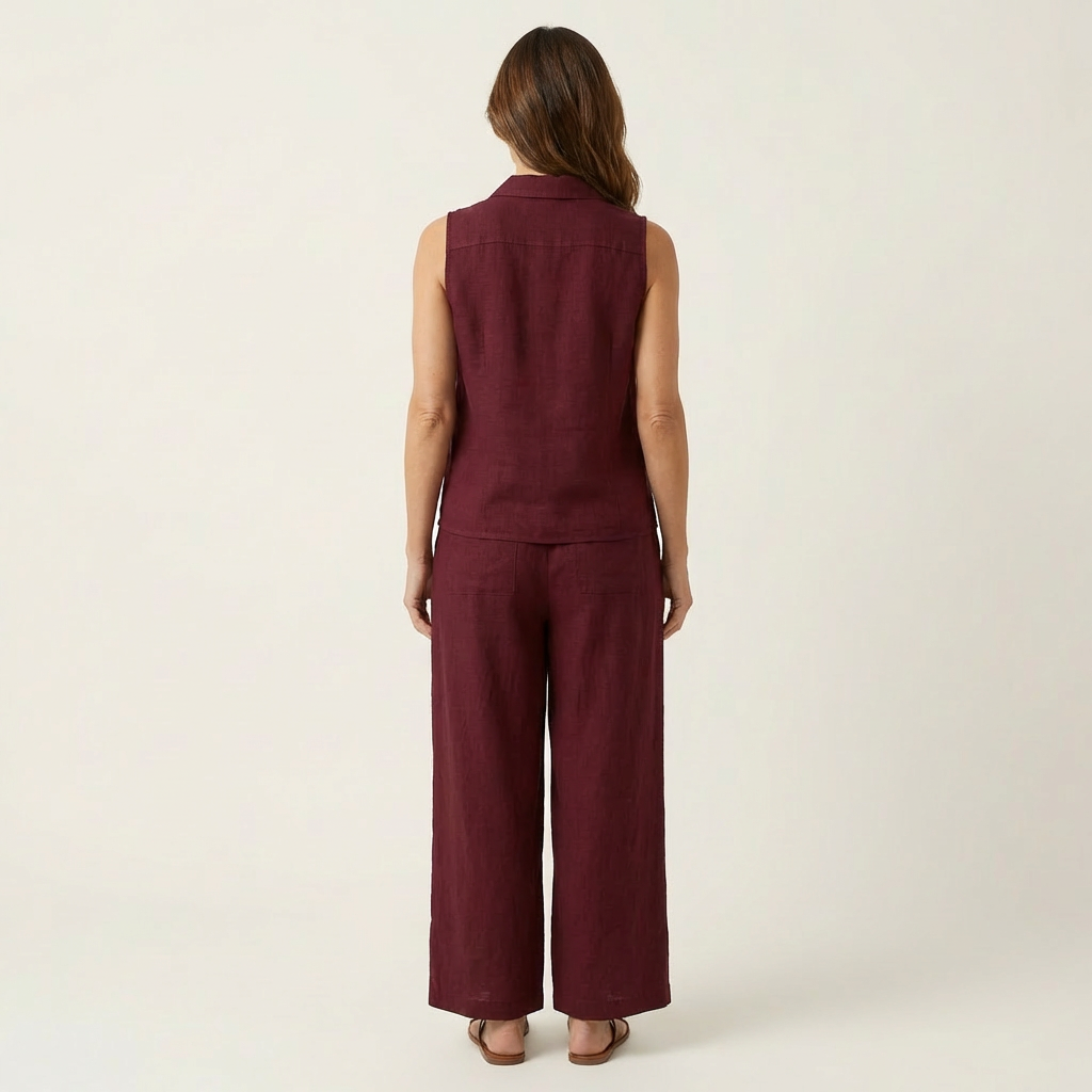 Twiila | Set Top Incrociato e Pantaloni a Gamba Larga
