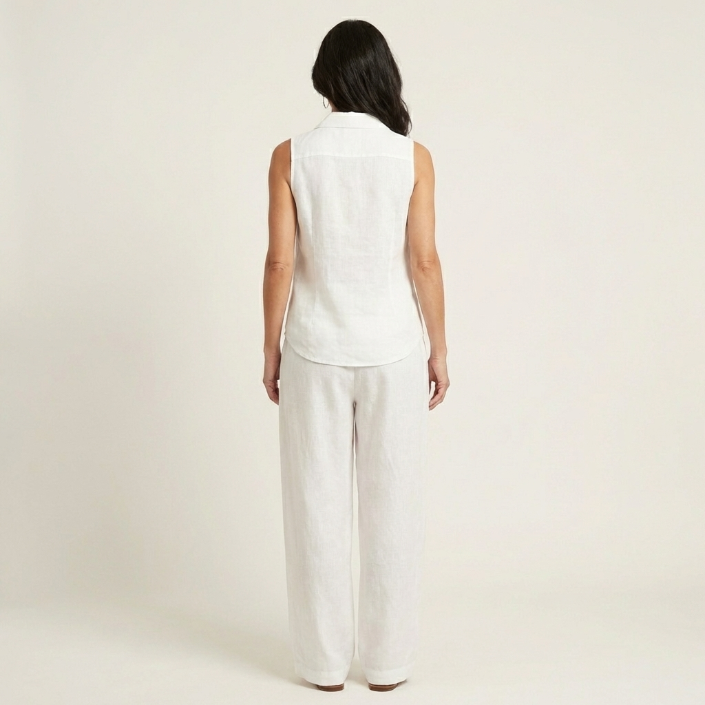 Twiila | Set Top Incrociato e Pantaloni a Gamba Larga