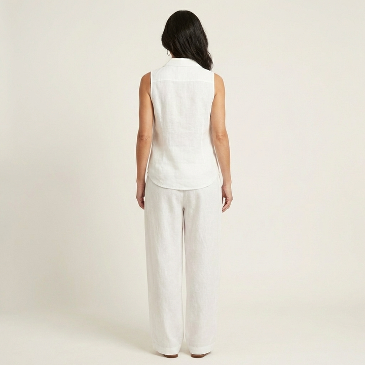 Twiila | Set Top Incrociato e Pantaloni a Gamba Larga
