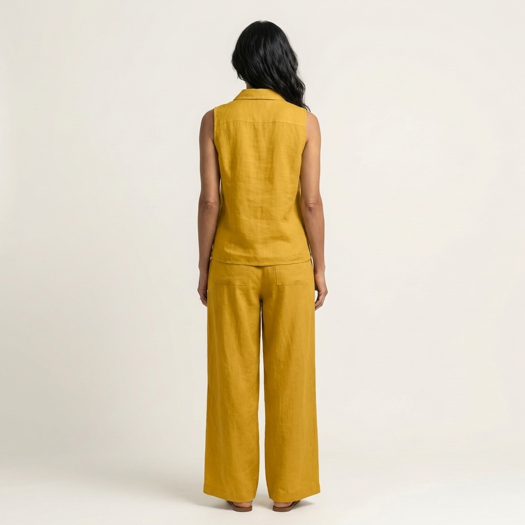 Twiila | Set Top Incrociato e Pantaloni a Gamba Larga