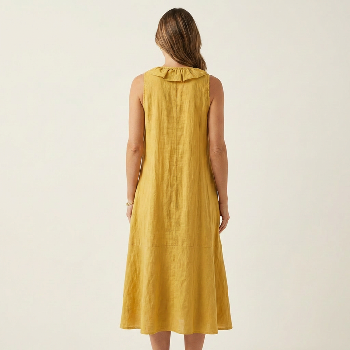 Vicky | Abito Maxi Senza Maniche con Rouches