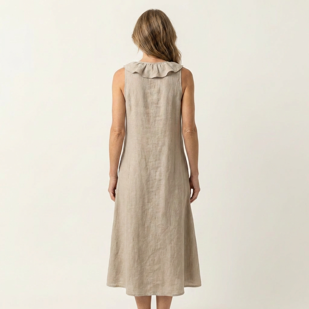 Vicky | Abito Maxi Senza Maniche con Rouches