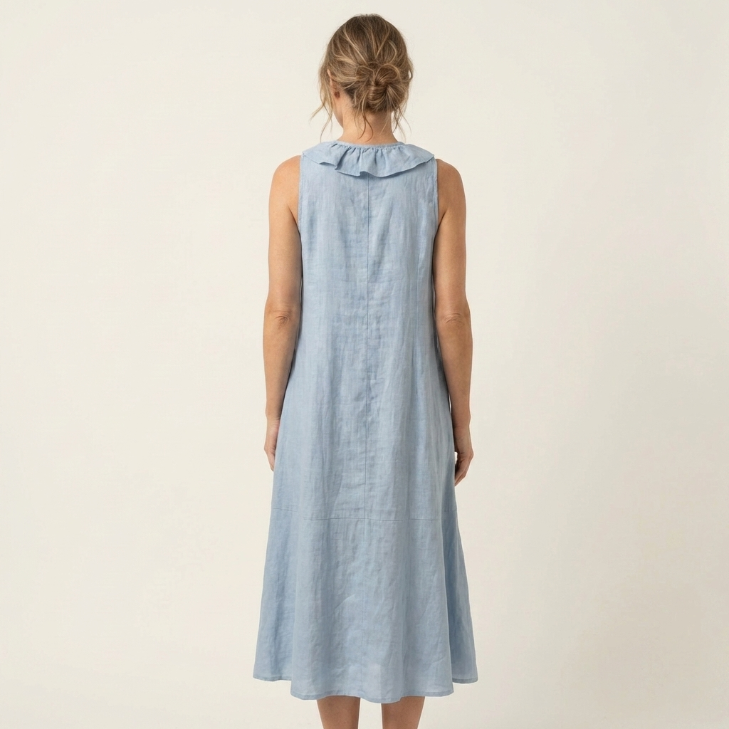 Vicky | Abito Maxi Senza Maniche con Rouches